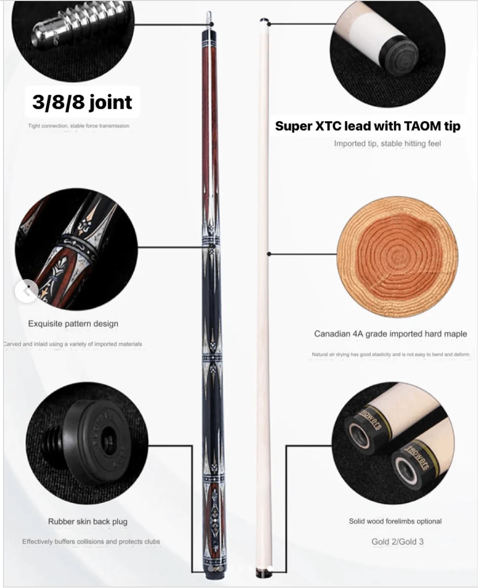 JFlowers JF90-17 Pool Cue - Image 3